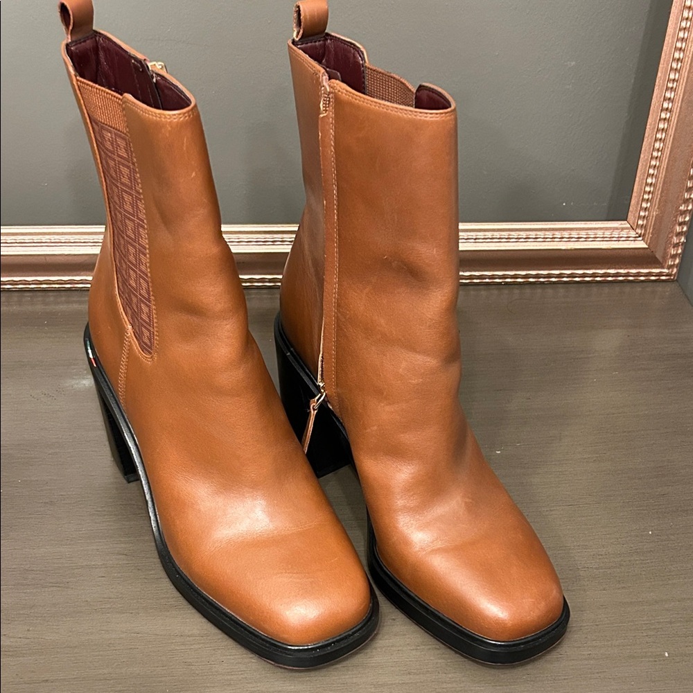 SARTO By Franco Sarto Brown Heeled Boots - Picture 6 of 9